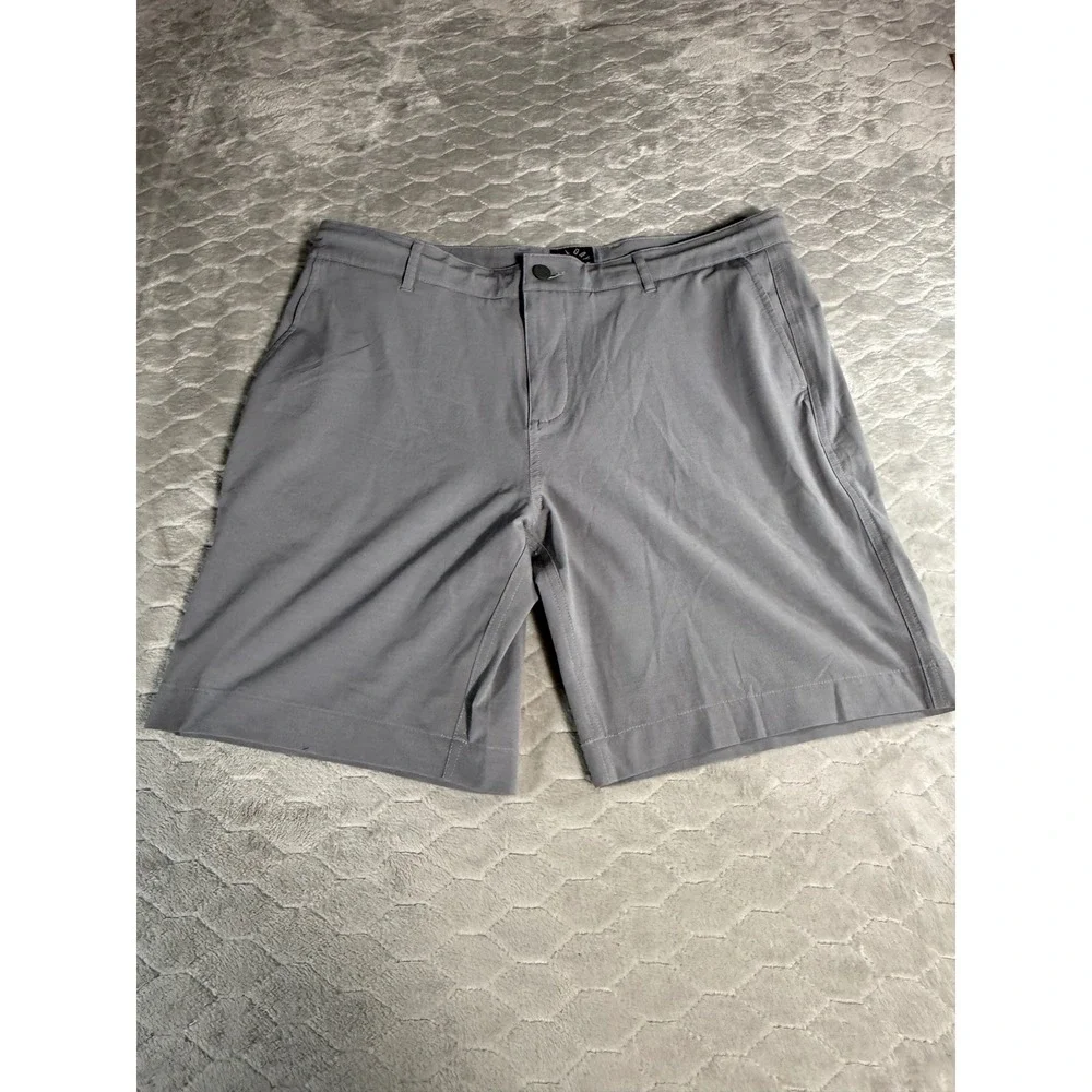 Faherty All Day Shorts Mens 36 Grey Hybrid Hiking Camping Travel Stretch
